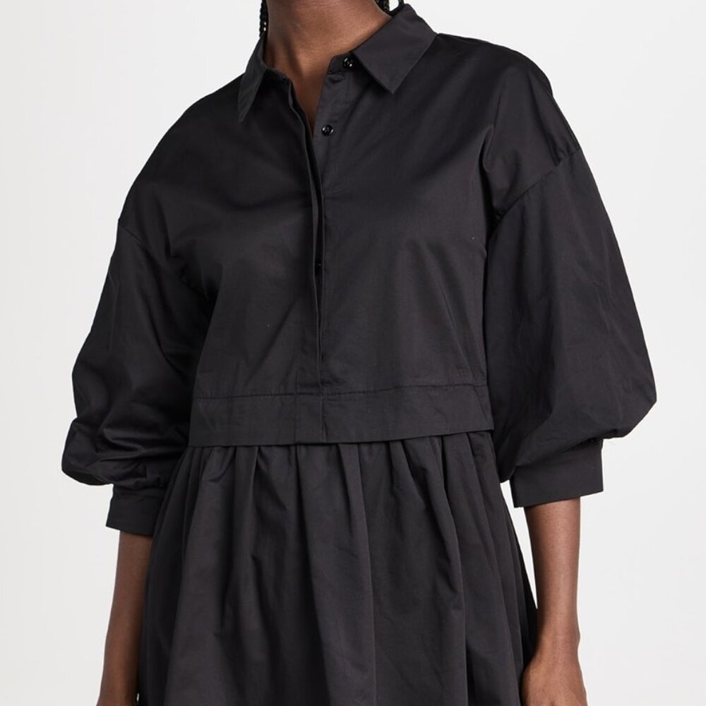 English Factory Puff Sleeve Shirt Dress - Never Worn